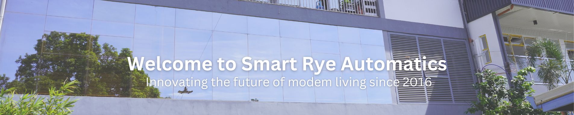 A modern building with automated systems